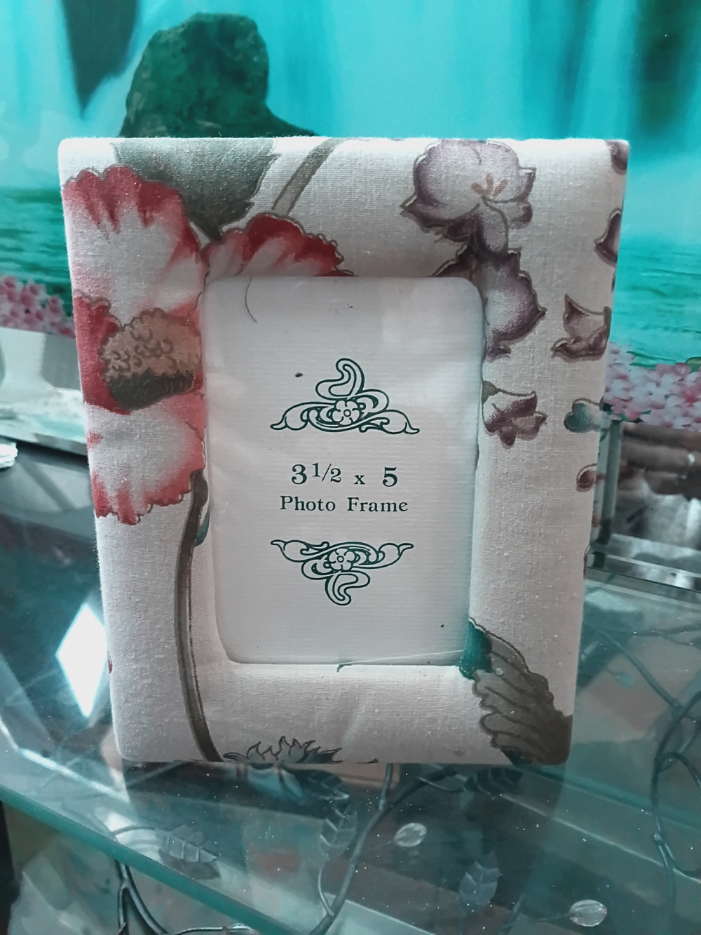 Floral Pink Fabric 3.5x5 Photo Frame - Women Accessories